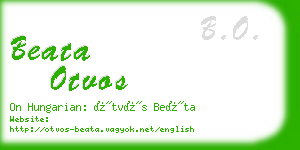 beata otvos business card